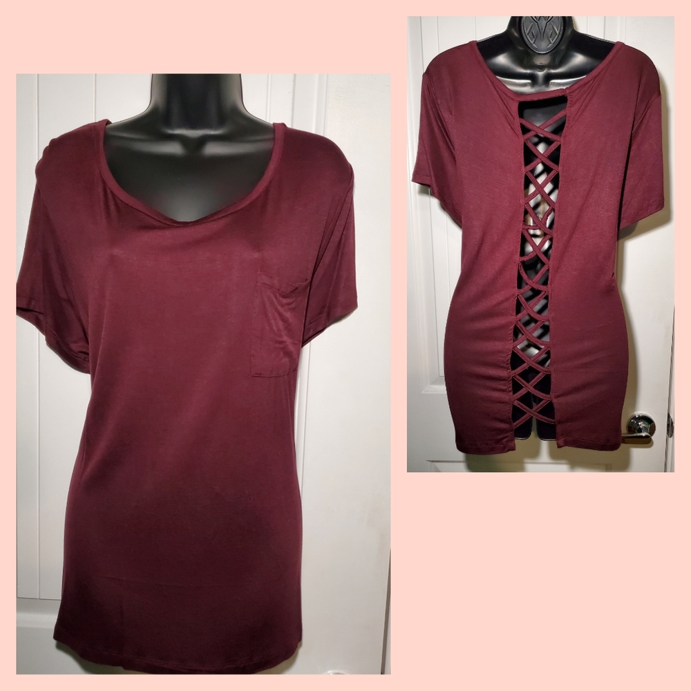 RUBY RED Cut out top NWT